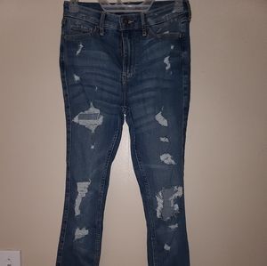 Hollister High Rise Super Skinny Destroyed Jeans